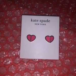Kate spade heritage spade earrings pink studs
